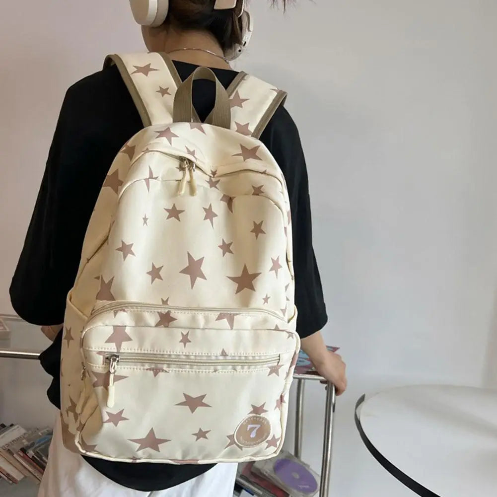 Star Backpack For Women Men, 17 Inch Star Laptop Backpack College Bag Cute Travel Backpack Student Back To School Casual Bo U1E8