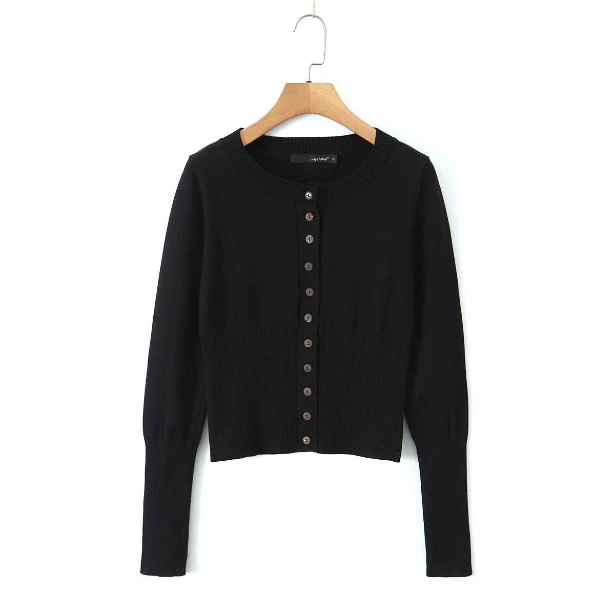 Sexy cardigan women Fall korean fashion vintage clothes cropped sweaters women long sleeve top knitted button up cardigan brown