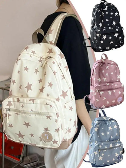 Star Backpack For Women Men, 17 Inch Star Laptop Backpack College Bag Cute Travel Backpack Student Back To School Casual Bo U1E8