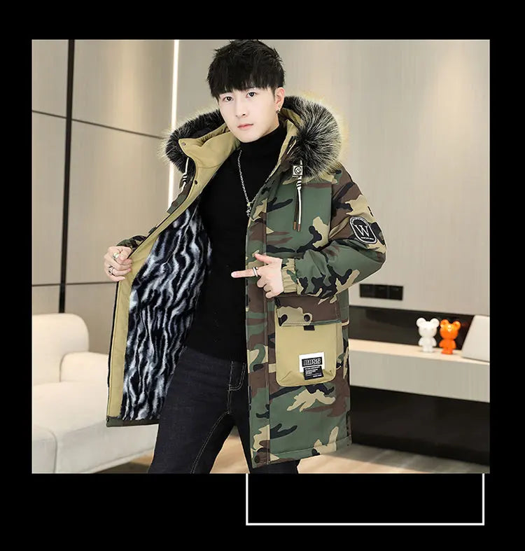 Thick Fleece Hooded Parka - Trendy Winter Jacket