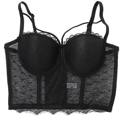 S M L XL 2XL 3XL Fashion Mesh Push Up Bralet Women's Corset Bustier Bra Night Club Party Sexy Cropped Top Vest fashion