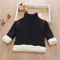 PHILOLOGY 2T-8T pure color winter boy girl kid thick Knitted bottoming turtleneck shirts solid high collar pullover sweater