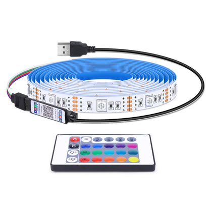 High Brightness 30LED/M RGB USB LED Light 5050 Diode Tape Wireless Bluetooth APP Control LED Strip For Bedroom Kitchen TV Decor