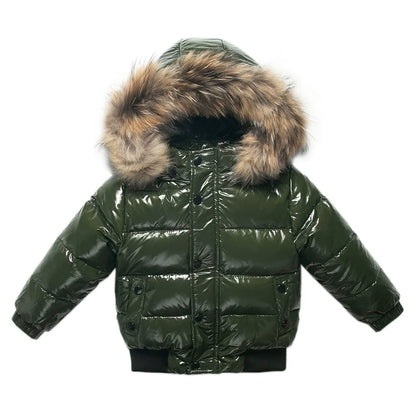 Russian Winter Coat Children's Jacket for Baby Boys Toddler girls Clothes Super Warm Waterproof Thicken Snow Wear 1-16Y 73-160CM