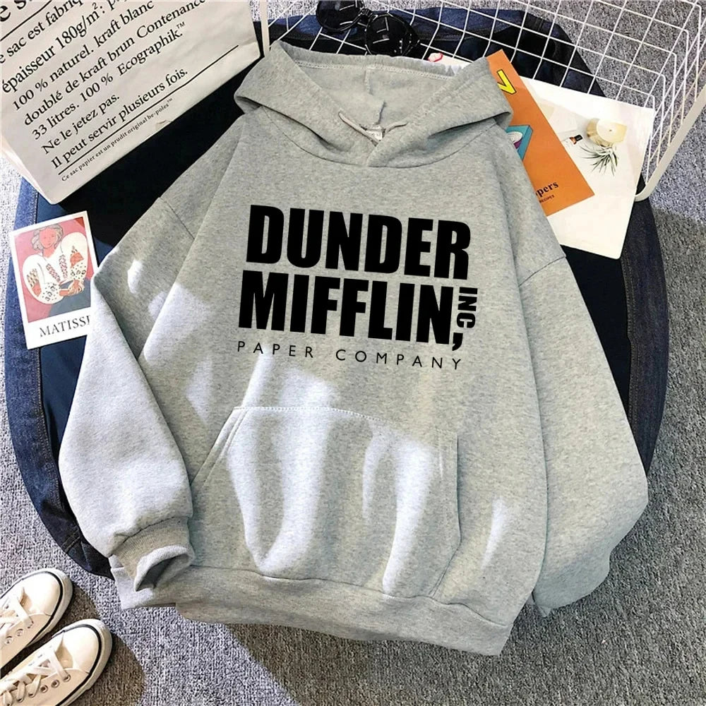 The Office Dunder Mufflin INC Paper Hoodie Dwight Schrute Sweatshirt Men Women Hoodies Casual Pullover Hooded Sweater