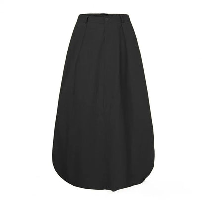 Vintage Summer Skirts Women High Waist Solid Cotton Skirt Saia Female Beach Maxi Long Skirts Jupe Faldas