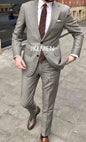 Men's Suit Handsome Casual 2 Piece Suit For Men Wedding Tuxedos Notched Lapel Groomsmen Business  Prom Blazer