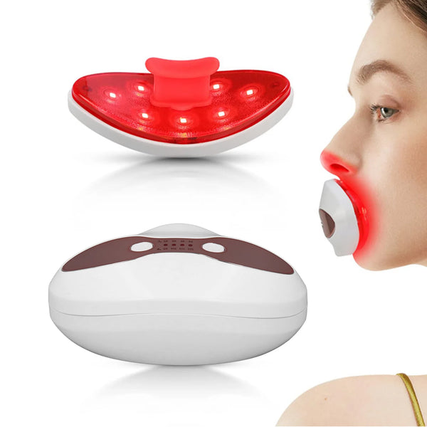 2 in 1 Red LED Light Lip Eye Care Tool Device 4 Heating Modes Wrinkle Removal Anti Aging Lip Plumping Device with Heating