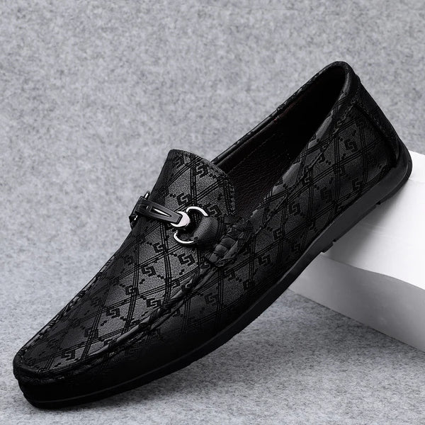 2025 New Black Loafers Men's Leather High Quality Designer Men's Shoes Leather Shoes Soft Sole Comfortable Casual Shoes Moccasin