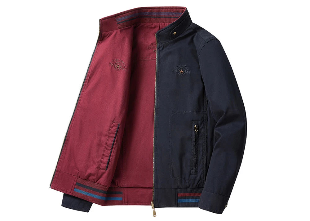 DIMUSI Men's Reversible Military Jacket