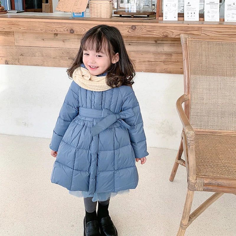 New Autumn Winter Girls Jacket Keep Warm Fashion Little Princess Coat Hooded Zipper Baby Outerwear Birthday Gift Kids Clothes