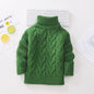 PHILOLOGY 2T-8T pure color winter boy girl kid thick Knitted bottoming turtleneck shirts solid high collar pullover sweater