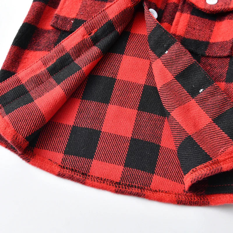 Top Autumn Winter Fashion Toddler Baby Boys Girls Long Sleeve Flannel Shirts Flaid Tops Kids Children Cotton Blouse