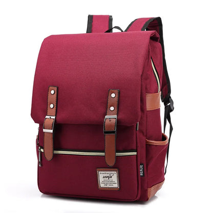 Vintage 16 inch Laptop Backpack Women Canvas Bags Men canvas Travel Leisure Backpacks Retro Casual Bag School Bags For Teenagers