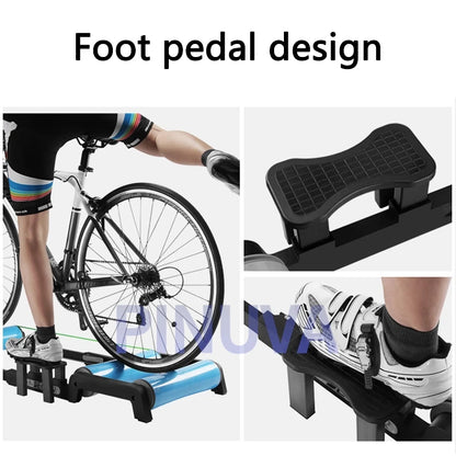 Bike Roller Trainer Cycling Platform Trainer Adjustable Riding Platform Aluminium Alloy Mute  MTB Road Indoor Exercise Home Gym