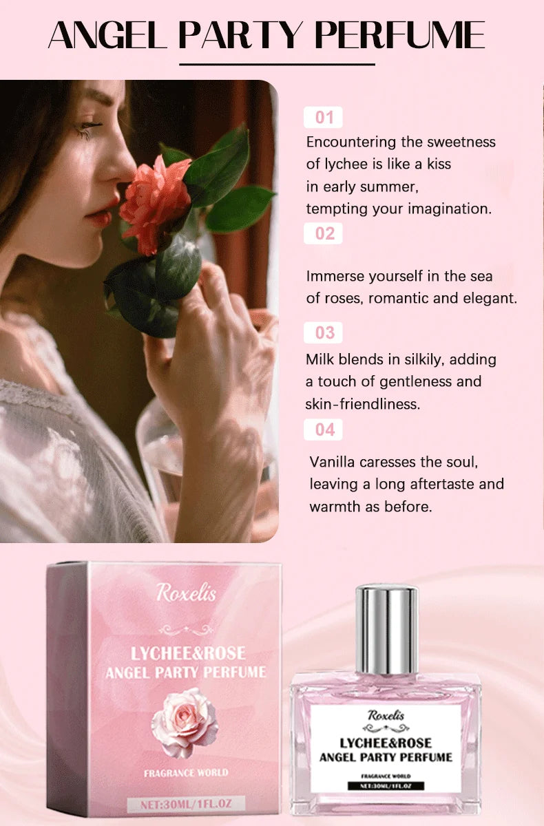 30ML Pheromone High Quality Perfume Lasting Fragrance for Women Concentration Angel Party Niche Fragrances Motivational Rose