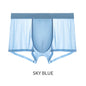 Summer Men’s Ice Silk Underwear Quick Dry Seamless Boxer Short Ultra Thin Sheer Breathable Comfortable Panties Underpants