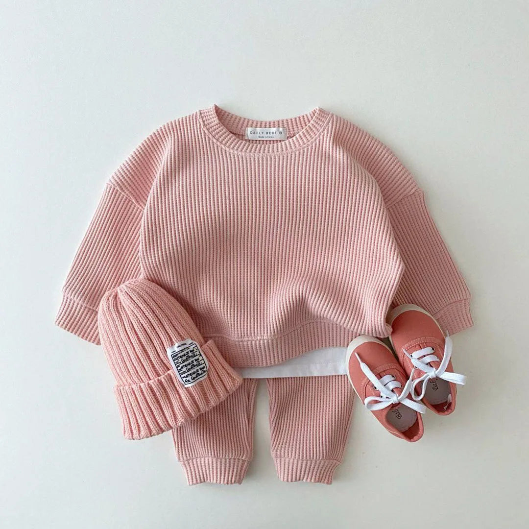 2PCS New  Baby Set Boys  Girls Sports Suit Toddler  Solid Color Suit Infant Outfit Autumn Winter Spring Baby Boy Clothes