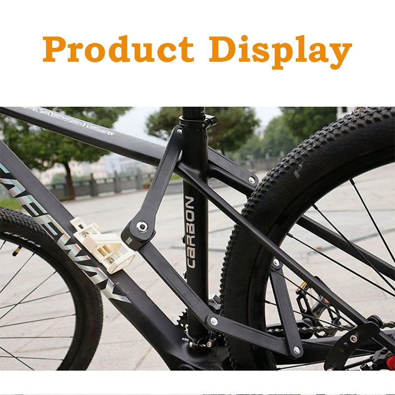 Bicycle Folding Chain Lock Bike Foldable Lock Anti-theft E-Bike Chain Cable Padlock Safety Portable Locks Bicycle Accessories