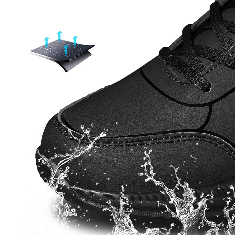 New Men Running Shoes Winter Warm Male Sneakers Anti-slip Breathable Men's Walking Shoes Lace Up Soft Casual Shoes Lightweight