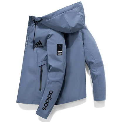 Men's Hooded Slim-Fit Windbreaker Jacket