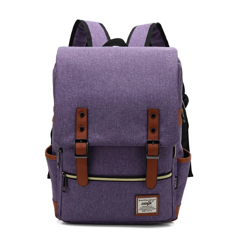 Vintage 16 inch Laptop Backpack Women Canvas Bags Men canvas Travel Leisure Backpacks Retro Casual Bag School Bags For Teenagers