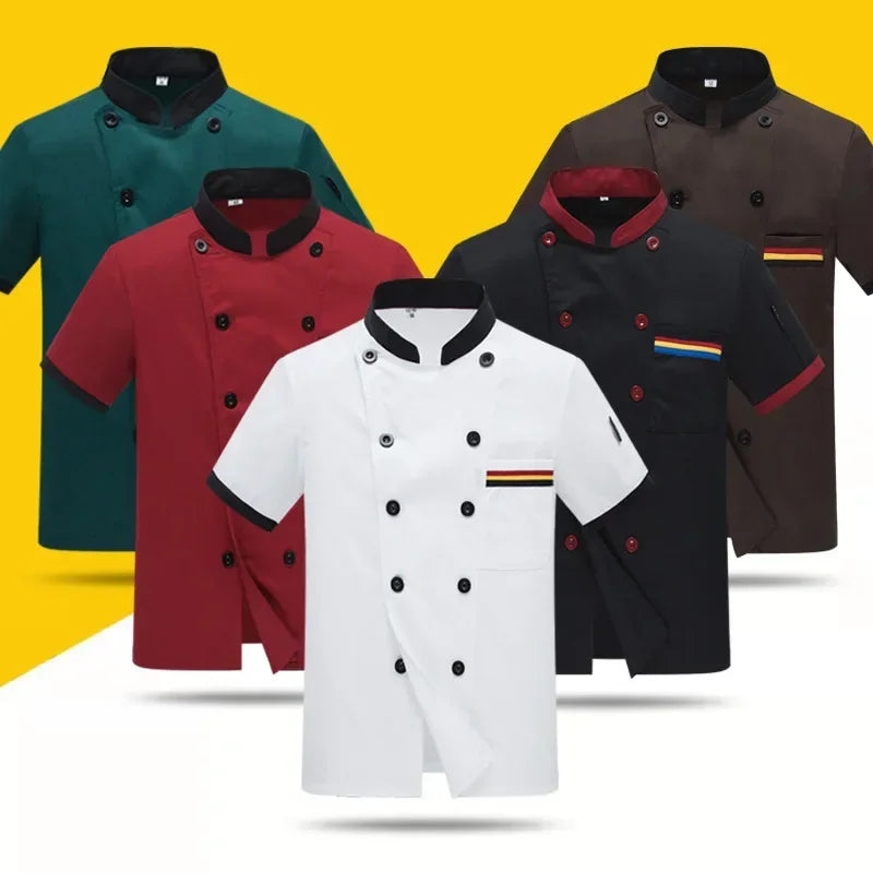 Professional Short/LONG Sleeve Chef Jacket for Food Service Industry Restaurant Chef Coat  Chef Jacket Uniform