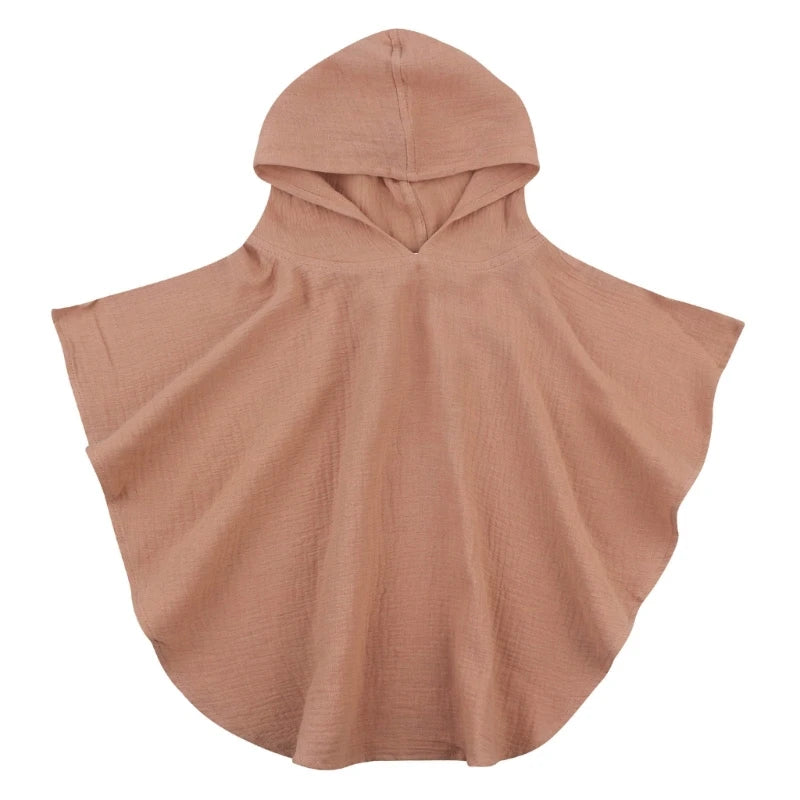 Soft Cotton Baby Hooded Towel Bath Towel for Boys Girls Bathrobe Sleepwear Children's Clothing Floral/Solid Color Infant ponchos