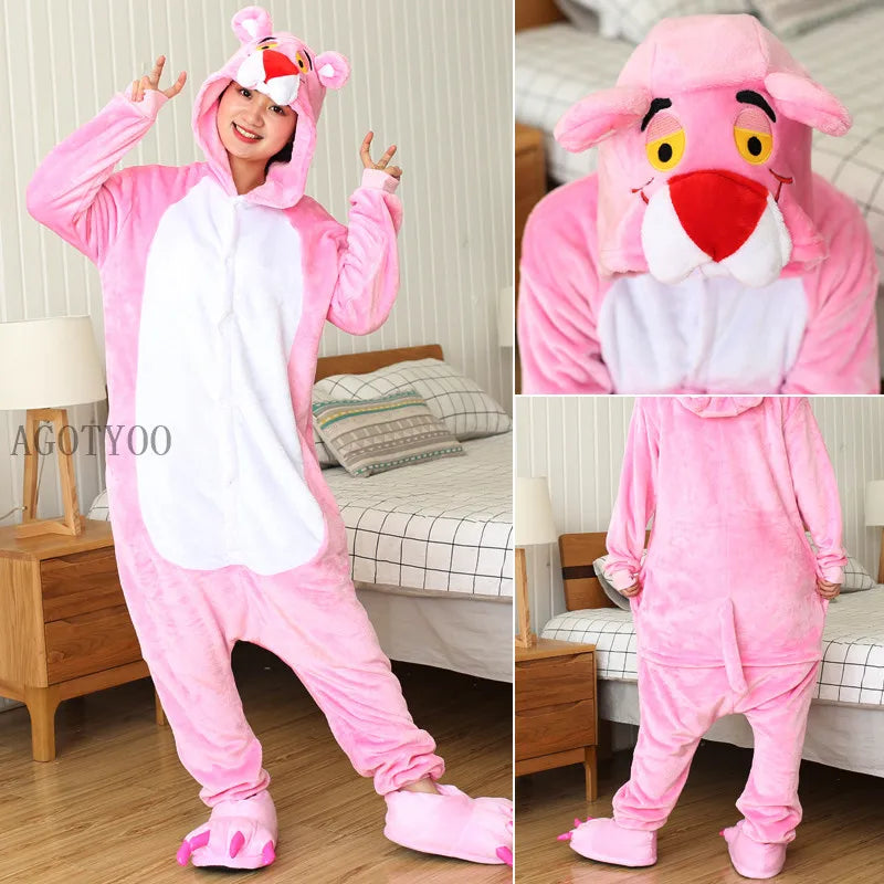 Kigurumi Children's Onesie for Boys Girls Unicorn Pyjamas Flannel Kids Stitch Pijamas Suit Animal Sleepwear Winter Panda Pajamas