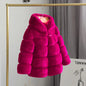 3-12 Years Little Girls Cute Thick Warm Fox Fur Jacket Fashion Winter Autumn Coats Kids Children Faux Fur Outerwear High Quality