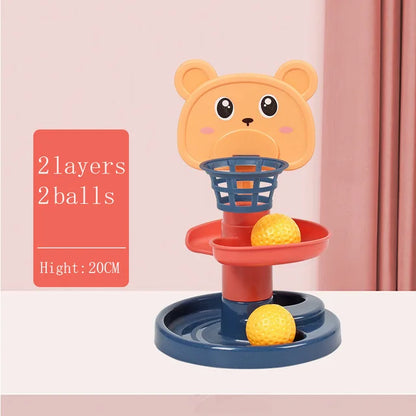 Montessori Baby Toy Rolling Ball Tower Montessori Educational Games For Babies Stacking Track Baby Development Toys 1 2 3 Years (Toy)