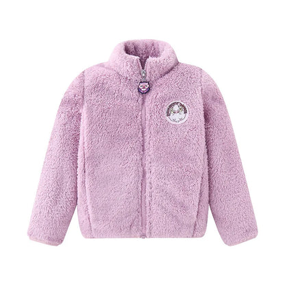 4 5 6 7 8 9 10 Years Winter Girls Jacket Warm Fashion Furball Little Princess Coat Hooded Zipper Girls Outerwear Kids Clothes