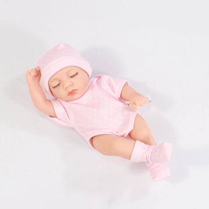 New Silicone Reborn Dolls 20cm Baby Reborn Toys Waterproof Vinyl Bebe Doll Cute Mini Newborn Baby Doll For Girls Birthday Gift (Toy)