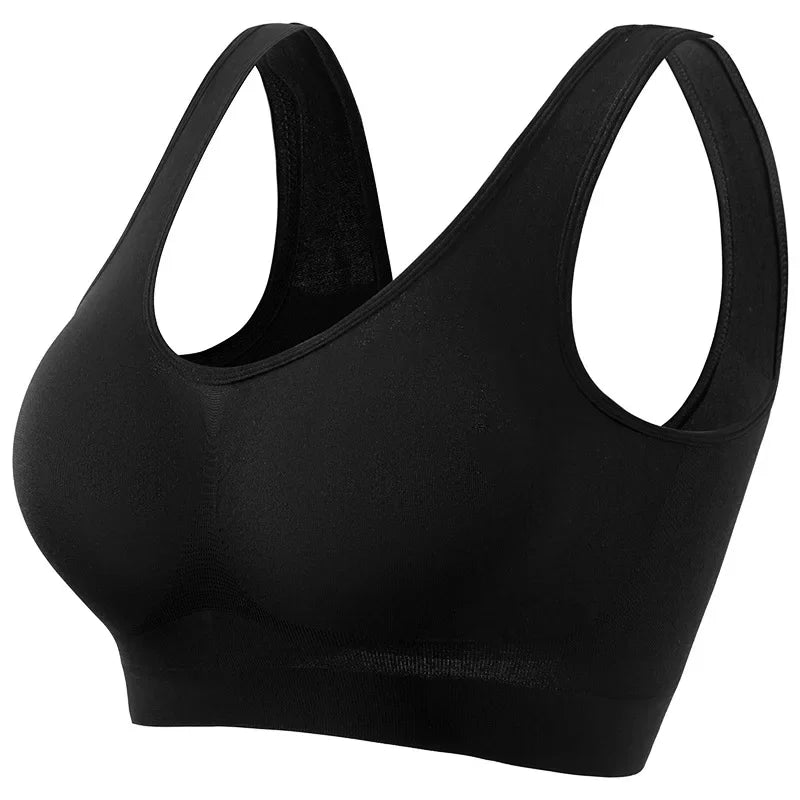 S-5XL Women Seamless Bra Sports Bras Top Female Breathable Soft Brassiere Wireless Nopads Bra Crop Top Solid Color Sexy Lingerie