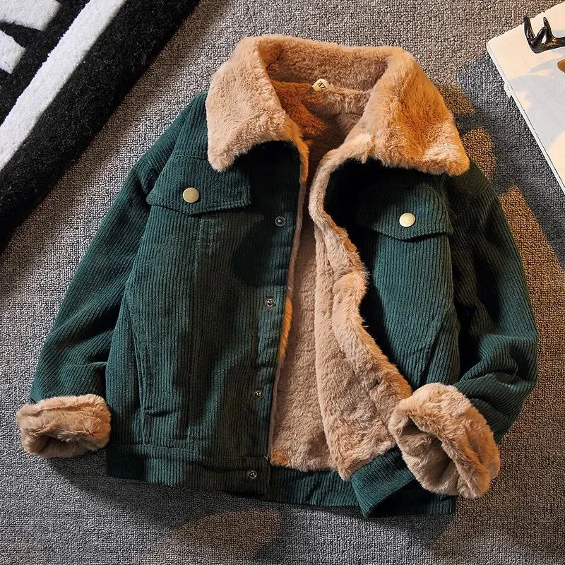 Kids Winter Clothes Boys Wool Coat Casual Autumn Plaid Warm Children Outwear Toddler Winter Coat Boys Jacket ４－１２ Years Old