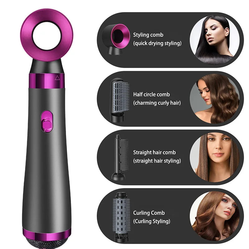 Xiaomi 5in1 Hair Dryer Multifunctional Airflow Hot Air Brush Hair Straightener Curler Iron Volumizer Blowers Electric Hair Dryer