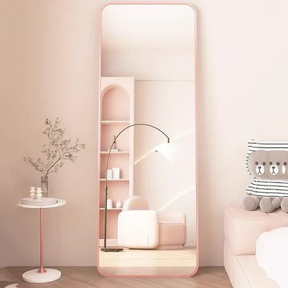 Pink Display Kawaii Mirror Decoration Wall Cute Aesthetic Full Body Mirrors Floor Girls Standing Espejo Cuerpo Entero Decorative