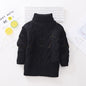 PHILOLOGY 2T-8T pure color winter boy girl kid thick Knitted bottoming turtleneck shirts solid high collar pullover sweater