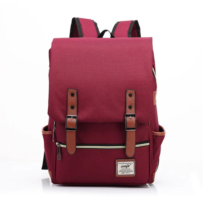 Vintage 16 inch Laptop Backpack Women Canvas Bags Men canvas Travel Leisure Backpacks Retro Casual Bag School Bags For Teenagers