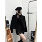 Woolen Suit Women Short Woolen Coat and Skirt Autumn Winter New Retro Korean Fashion Solid Temperament Two-piece Sets Trend