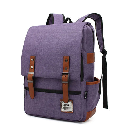 Vintage 16 inch Laptop Backpack Women Canvas Bags Men canvas Travel Leisure Backpacks Retro Casual Bag School Bags For Teenagers