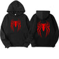 Autumn and Winter New Men's Hoodie Street Fashion Spider Print Sweatshirt Fleece Casual Fun Loose Hoodie Spiderman Men's Top