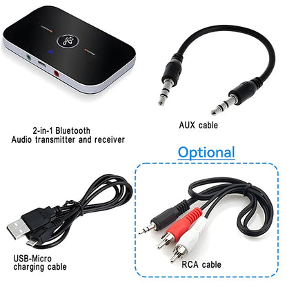 Upgraded Bluetooth 5.3 Audio Transmitter Receiver RCA 3.5mm AUX Jack USB Dongle Music Wireless Adapter For Car PC TV Headphones