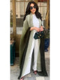 Muslim Abaya for Women Bat Sleeve Pleated Gradient Cardigan Trench Coat Autumn Dubai Abayas Plus Size Women's Luxury Coat