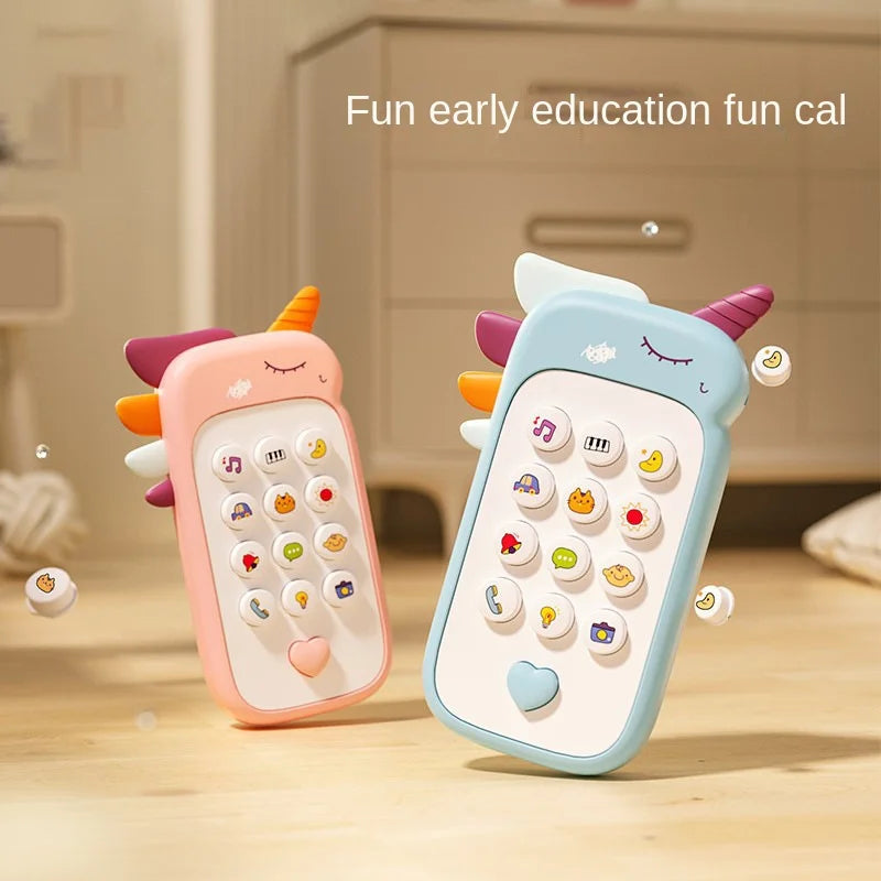 Baby Phone Toy Music Sound Telephone Sleeping Toys With Teether Simulation Phone Kids Infant Early Educational Toy Kids Gifts (Toy)