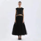 Maxi Long Tulle Skirts for Women Black Gothic Pleated Skirt Casual Party Fairycore Summer Winter Jupe Longue Falda Mujer