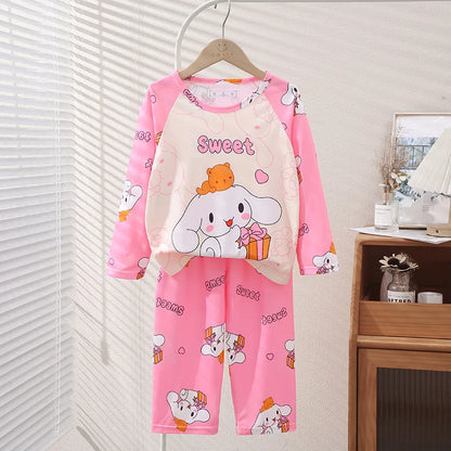 Miniso Winter Autumn Children's Pajamas Set 2025 Cute Anime Cartoon Kids Pijama Long Sleeve Sleepwear Cute Boy Girl Gifts