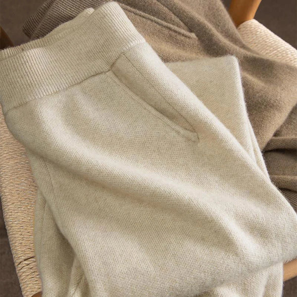 Knitted Sweatpants Woolen Ankle Banded Pants Woollen Trousers Women's Winter Cigarette Pants Wide-Leg Pants Sports Pants