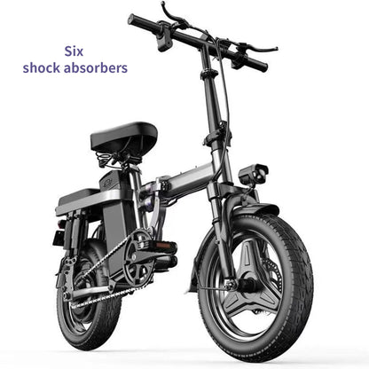 Electric City Bike 14" Folding Electric Bikes for Adults Teens 400W Mini Ebike Urban Electric Bicycles