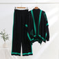 Autumn Winter 3 Piece Women Cardigan Tracksuits Turtleneck Sweater Knitted Pants Set Suit Vintage Fashion Ladies 3 Piece Outfits